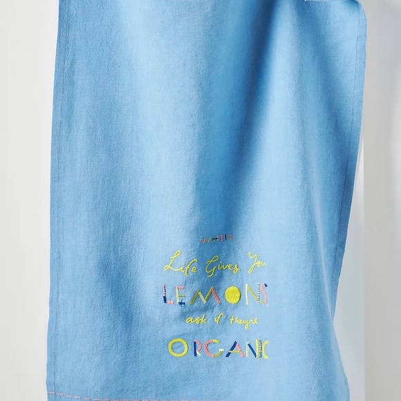 NWT Anthropologie Maricor/Maricar Life Gives You Lemons Dish Towel - Picture 2 of 3